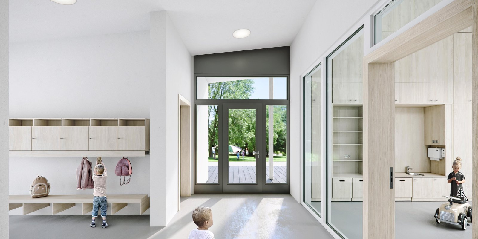 Kindertagesstätte Gemeinde Schnelldorf Holzbau KFW 40