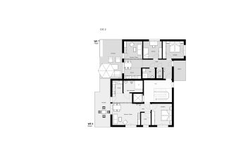 Grundriss 2 Mehrfamilienhäuser Holzbauweise in Satteldorf - KFW40
